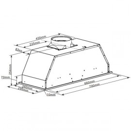 Вытяжка полностью встраиваемая Maunfeld CROSBY LIGHT 70 INOX