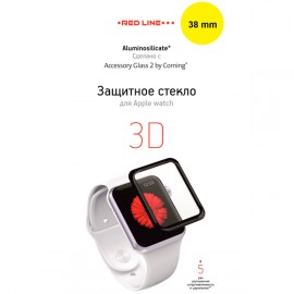 Стекло для Apple Watch Red Line Corning (s3) 38mm Full screen (3D) TG