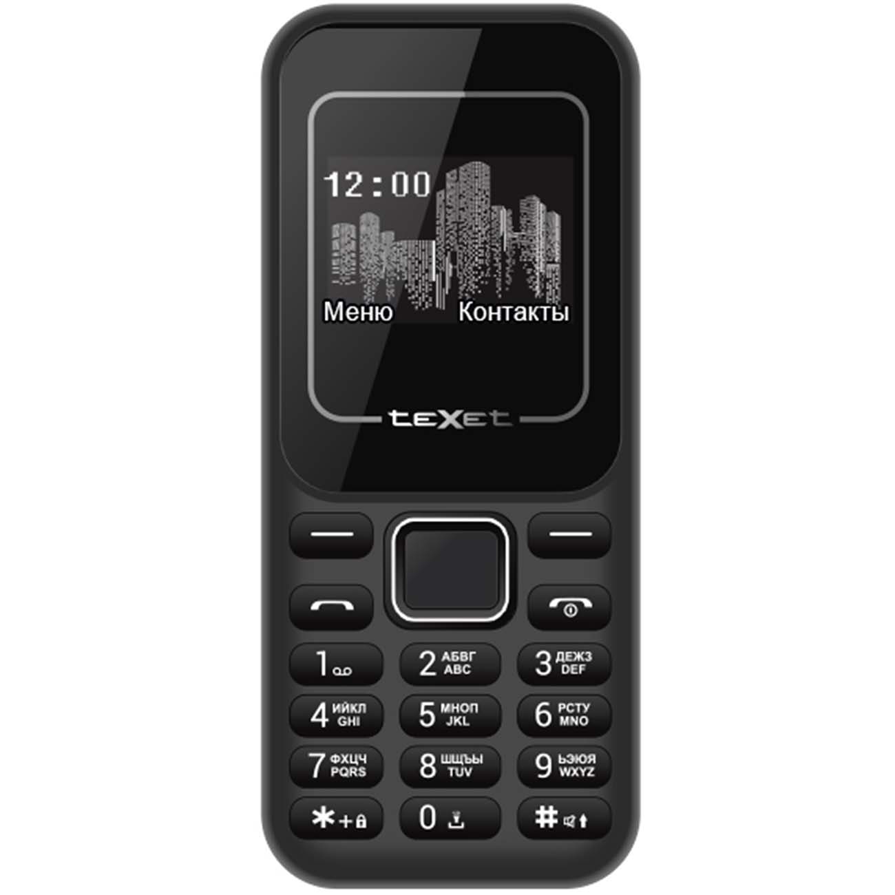 Мобильный телефон teXet TM-120 Black/Red